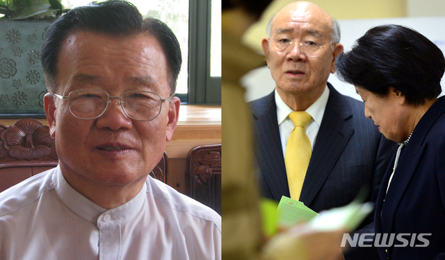 【광주=뉴시스】류형근 기자 = 11일 오후 광주지법에서 고(故) 조비오 신부(사진 왼쪽) 사자명예훼손 혐의를 받고 있는 전두환씨의 재판이 열린다. 2019.03.11. (사진=뉴시스 DB) photo@newsis.com