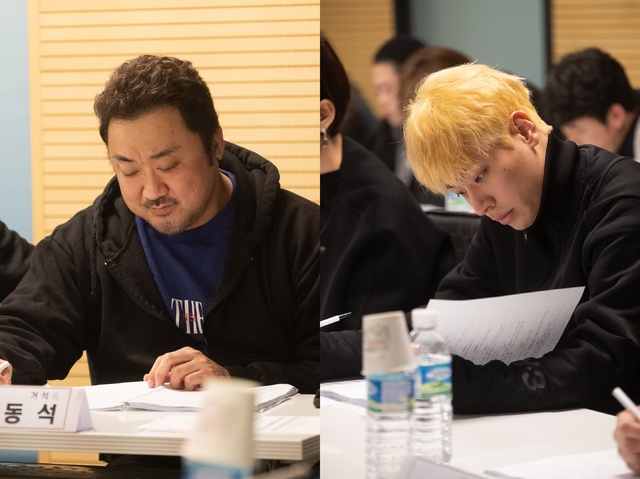 마동석(왼쪽), 박정민