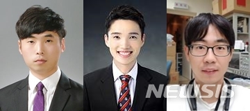 【세종=뉴시스】 교육부는 석·박사과정 대학원생 29명, 신진연구인력인 계약교수 3명 등 32명을 BK21 플러스 사업 우수인력으로 선정해 20일 시상한다. 사진은 대표수상자들. 왼쪽부터 창원대 우완식, 경북대 조재영, 을지대 강한규씨. 2019.03.20 (사진=교육부 제공)