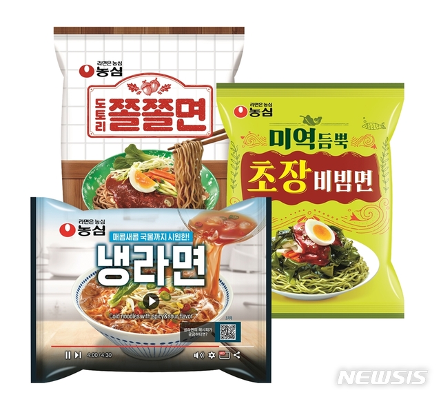 쫄면·비빔면·냉라면…농심, 여름용 면 3종 선보여
