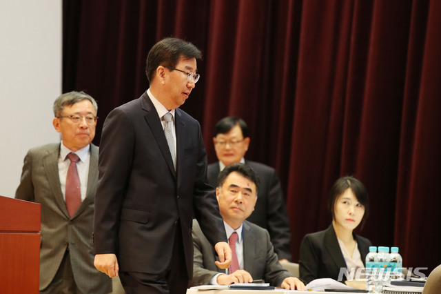 【서울=뉴시스】박미소 수습기자 = 22일 오전 서울 서초구 현대자동차 본사에서 열린 '제51기 정기 주주총회'에서 의장인 이원희 현대자동차 사장이 참석하고 있다.2019.03.22.&nbsp; misocamera@newsis.com