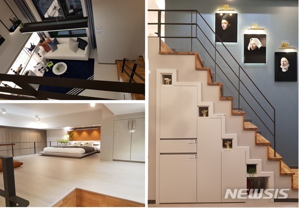 【서울=뉴시스】전실 복층으로 꾸민 이안 강동 컴홈스테이(사진=대우산업개발 제공)