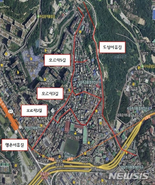 【서울=뉴시스】서울 종로구 개선공사사업 위치도. 2019.03.26. (사진=종로구 제공)