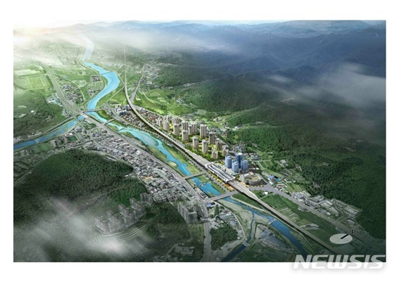 [경기광주=뉴시스] 곤지암 역세권 도시개발사업 조감도 (사진=광주시 제공)