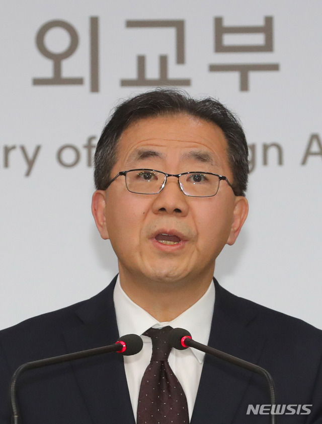 【서울=뉴시스】배훈식 기자 = 김인철 외교부 대변인 2019.07.16. dahora83@newsis.com