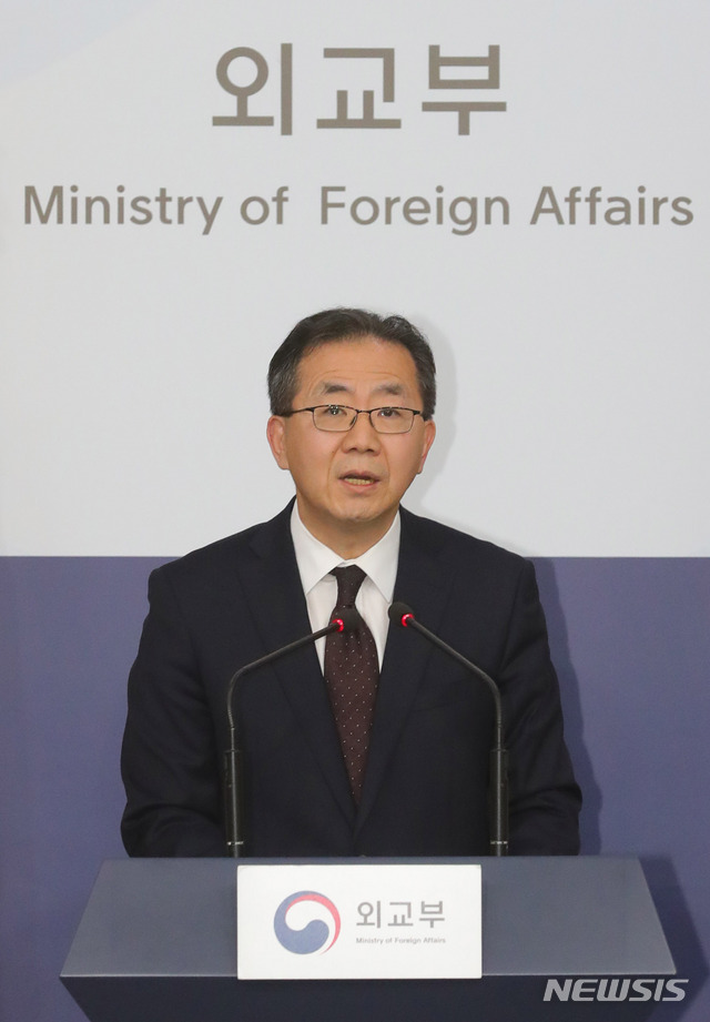 【서울=뉴시스】배훈식 기자 = 김인철 외교부 대변인 2019.06.18 dahora83@newsis.com