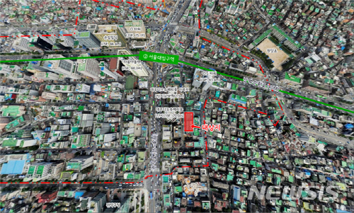 【서울=뉴시스】서울 관악구 서울대입구역에 조성된 역세권청년주택 위치도. 2019.04.01. (사진=서울시 제공) 