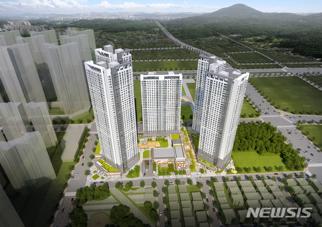 【서울=뉴시스】 인천 서구 루원 지웰시티 푸르지오 조감도