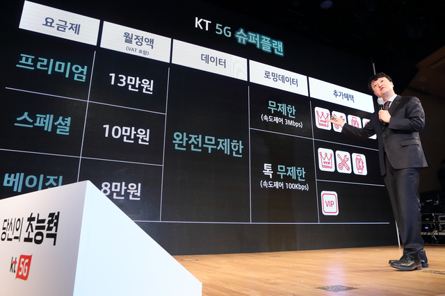 KT, 5G 1등 자신감 통할까…"데이터 완전 무제한·국내 최대 커버리지"
