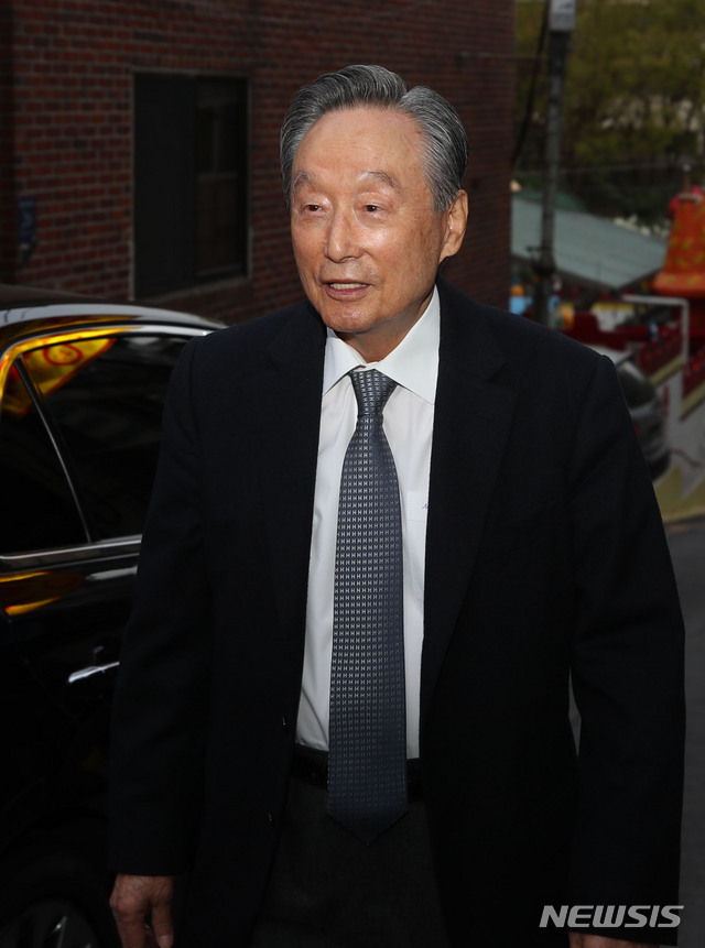 【서울=뉴시스】박미소 기자 = 권노갑 김대중기념사업회 이사장. 2019.04.16.&nbsp; misocamera@newsis.com