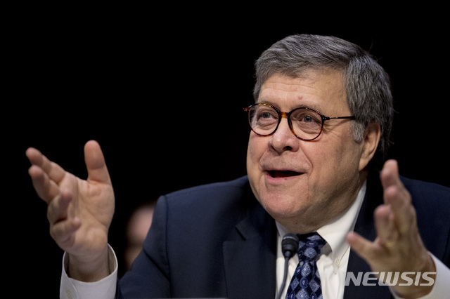 윌리엄 바 장관 2019년 1월 인준청문회 AP