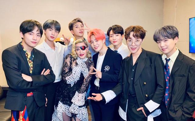 【서울=뉴시스】 방탄소년단&마돈나. 2019.05.02. (사진 ⓒ방탄소년단 트위터)