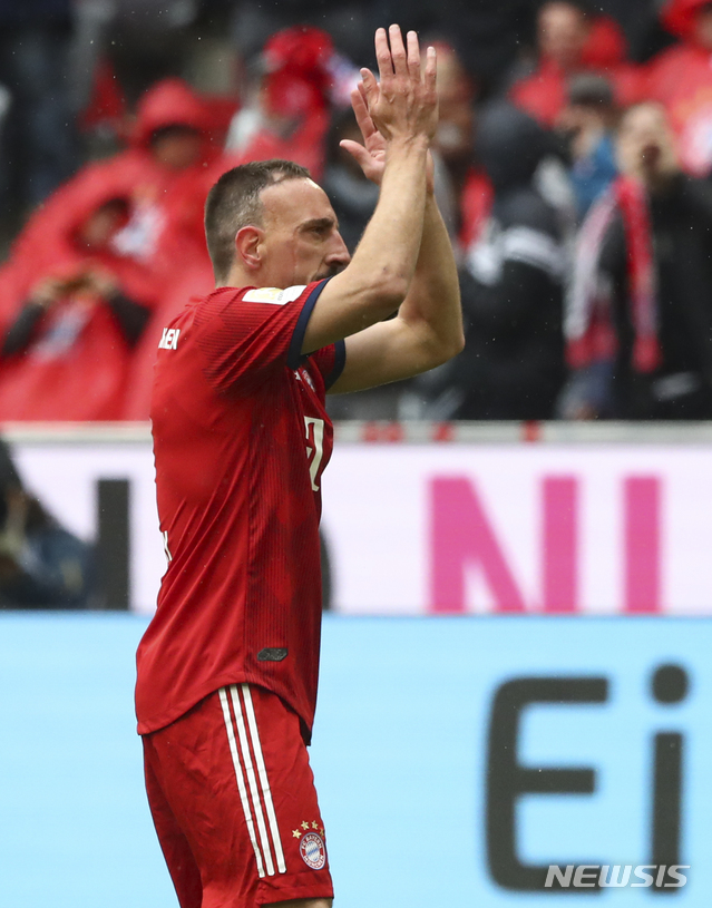 【뮌헨(독일)=AP/뉴시스】 프랑크 리베리