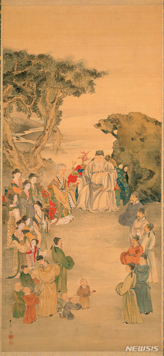 곽자의(郭子儀), 가와바타 교쿠쇼(1842~1913), 123.5×57.9㎝, 20세기 초, 축, 비단에 채색