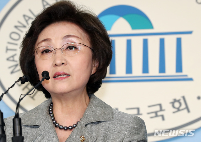 【서울=뉴시스】 박영태 기자 = 장정숙 민주평화당 5·18역사왜곡대책특별위원회 대변인. 2019.05.16. since1999@newsis.com