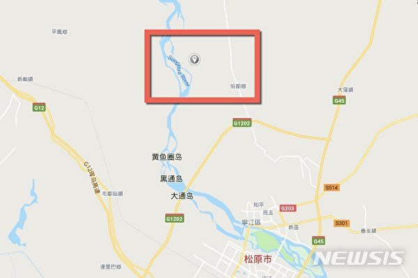 북한과 접경한 중국 지린성의 쑹위안에서 18일 새벽 6시24분께 규모 5.1 지진이 일어났다.(사진출처: 대기원 캡처)