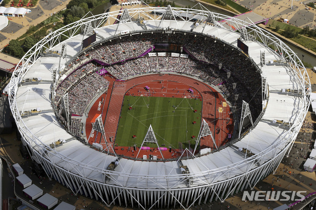 【AP/뉴시스】 뉴욕 양키스와 보스턴 레드삭스의 메이저리그(MLB) 정규리그 2연전이 열릴 런던 올림픽 스타디움. 