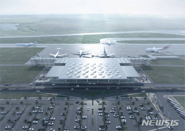 【서울=뉴시스】적도기니 BATA 국제공항(사진= 쌍용건설 제공)