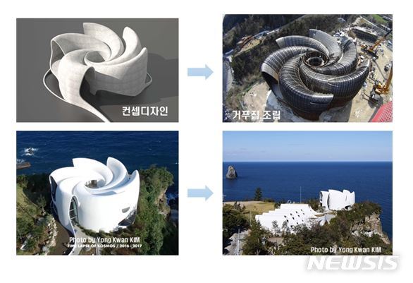 【서울=뉴시스】세계 최초 UHPC 건축 구조물인 울릉도 힐링스테이 KOSMOS 리조트
