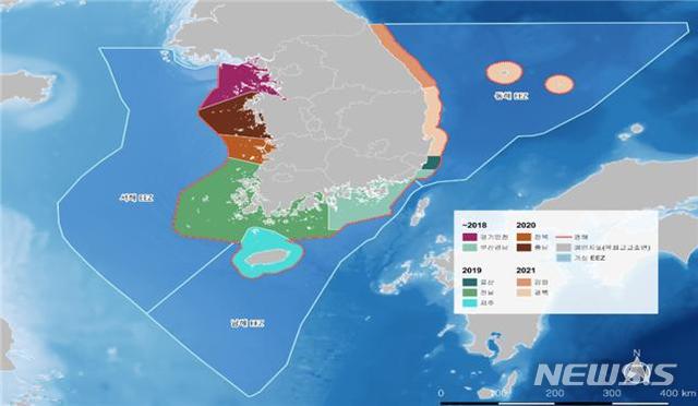 【서울=뉴시스】 단계별 해양공간계획 수립 계획