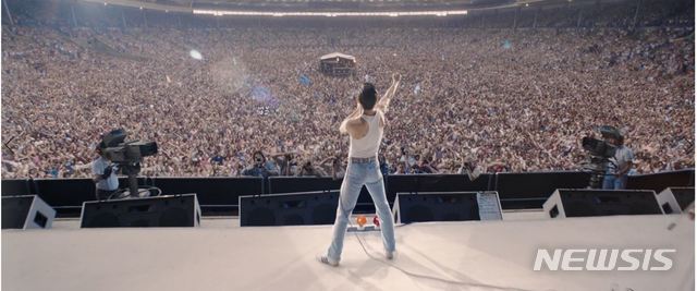 【서울=뉴시스】보헤미안 랩소디 퀸 공연 장면. 사진은 퀸 월드투어전시 한국운영사무국 제공