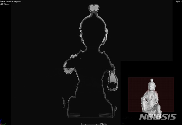 건칠보살좌상 컴퓨터 단층촬영(CT)