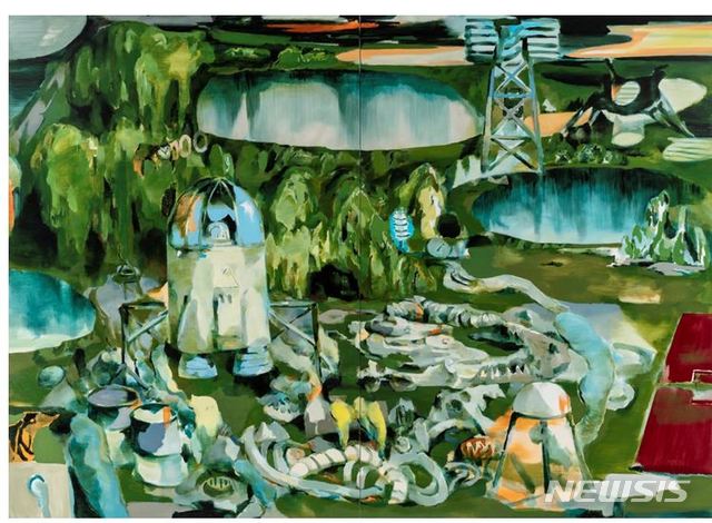 【서울=뉴시스】박신영_폐기물 처리장_2019_oil on canvas_215 x 300 cm