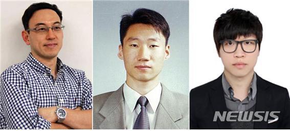 금오공대 김동성 교수, 한화시스템 권용현 수석연구원, 금오공대 ICT융합특성화연구센터 차중혁 연구원(왼쪽부터) (사진=금오공대 제공)