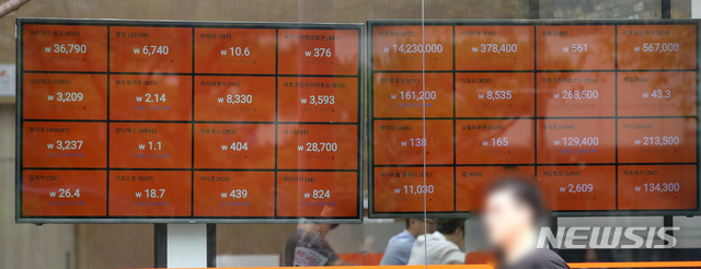 【서울=뉴시스】김선웅 기자 = 지난 2019년 6월 26일 서울의 한 가상자산 거래소. 2019.06.26. mangusta@newsis.com