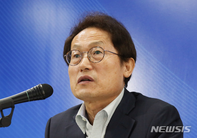 【서울=뉴시스】박미소 기자 = 조희연 서울시교육감이 27일 오전 서울 종로구 서울시교육청에서 2기 1주년 성과와 향후 3년의 비전을 발표하고 있다.2019.06.27.(사진=서울시교육청 제공)&nbsp; photo@newsis.com