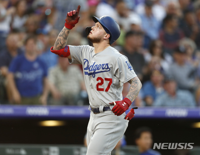 [덴버=AP/뉴시스] LA 다저스 시절 알렉스 버두고. 2019.06.27