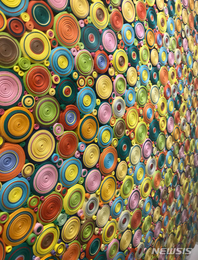 【서울=뉴시스】권봄이, Circulation(27), 2019, 종이, 80×80×5cm(detail)