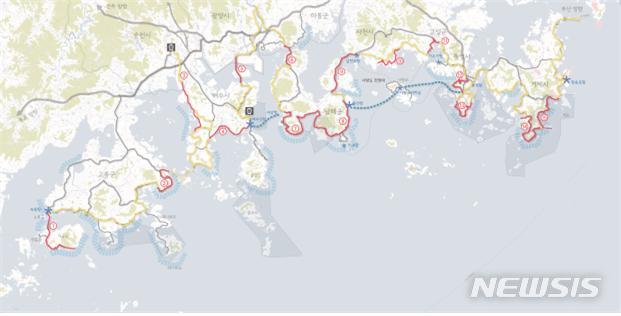 【서울=뉴시스】남해안 경관도로 15선
