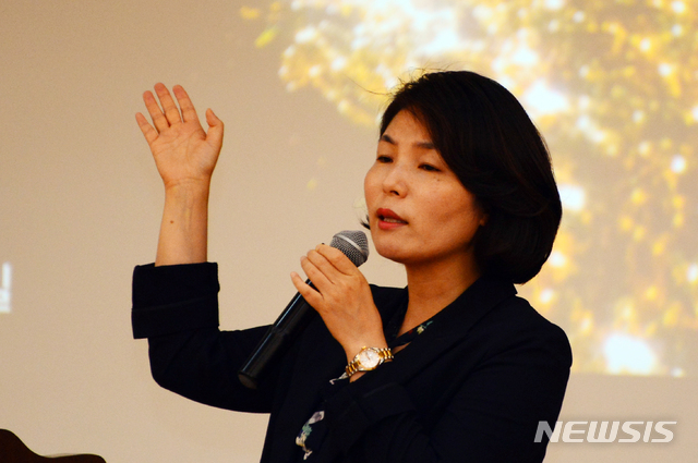 【청주=뉴시스】 인진연 기자 = 전희경 자유한국당 대변인. 2019.07.09inphoto@newsis.com