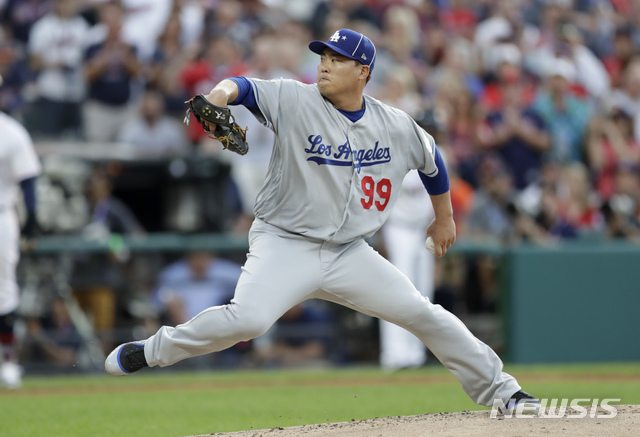 류현진, 1이닝 무실점 임무완수···'별들의 전쟁' 선발등판