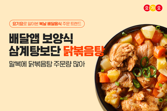 복날 배달음식 주문 트렌드…'닭볶음탕' 대세