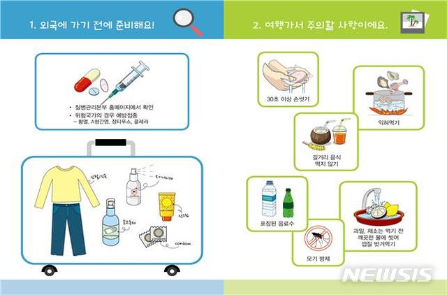 【세종=뉴시스】휴가철 대비 감염병 예방수칙. (그래픽=질병관리본부 제공)