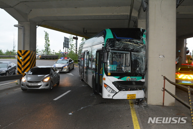 【서울=뉴시스】20일 오전 5시30분께 서울 영등포구 당산역 고가 하부도로에서 발생한 사고 현장 모습. (사진 = 서울 영등포소방서 제공)