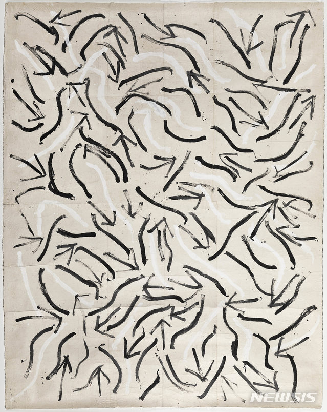 【서울=뉴시스】노은님, 생명의 시초, 1984, Mixed media on paper, 258ⅹ203cm