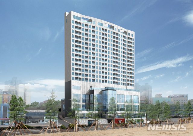 【울산=뉴시스】 박수지 기자 = 울산시 동구 일산동 968-1 일원에 들어설 146실 규모의 대형 관광호텔 투시도.2019.07.22.(사진=울산시 동구 제공) photo@newsis.com