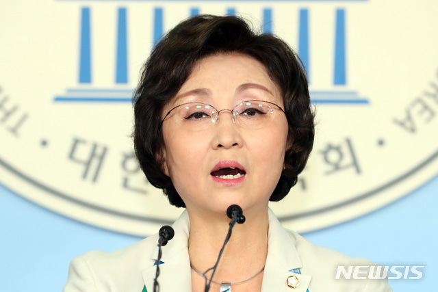 【서울=뉴시스】이종철 기자 = 장정숙 변화와 희망의 대안정치연대 수석대변인. 2019.07.24. jc4321@newsis.com