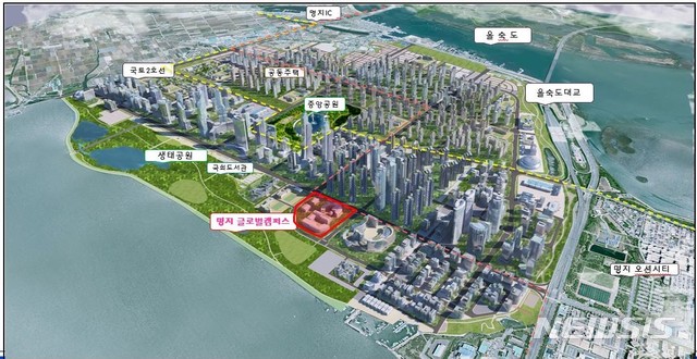  [부산=뉴시스] 허상천 기자 = 부산시와 부산경제자유구역청은 명지국제신도시에 들어설 국제학교의 우선협상대상 후보로 영국의 로얄러셀스쿨(Royal Russell School)을 선정했다고 28일 밝혔다. 2019.07.28. (그래픽 = 부산시 제공) photo@newsis.com