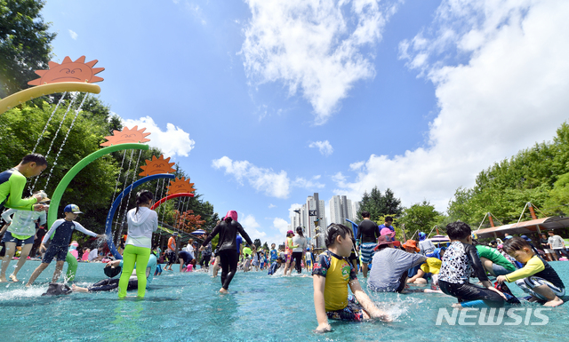 [광주=뉴시스] 광주 시민의 숲 물놀이장. (사진=뉴시스 DB). photo@newsis.com