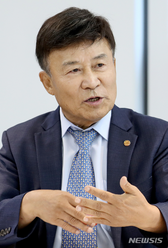 【서울=뉴시스】 김병문 기자 = 김원웅 광복회장. 