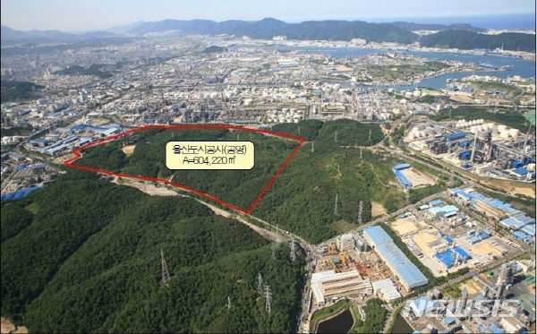 【울산=뉴시스】 박수지 기자 = 울산 남구 부곡동 산 5 일원 울산·미포국가산업단지 부곡·용연지구 전경. 