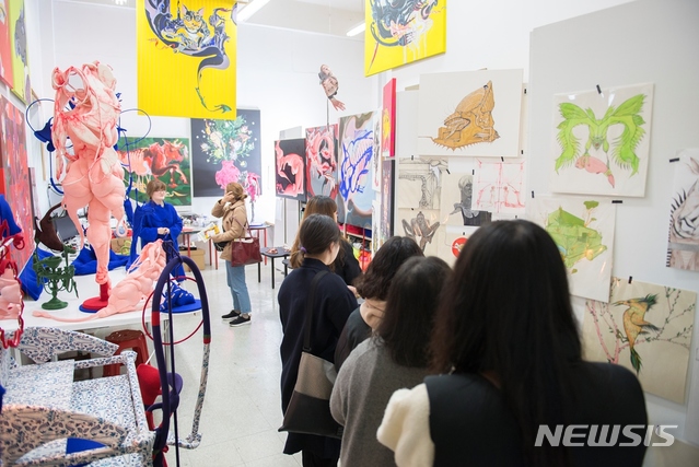 【서울=뉴시스】고양레지던시 2018 오픈스튜디오_오화진작가 스튜디오