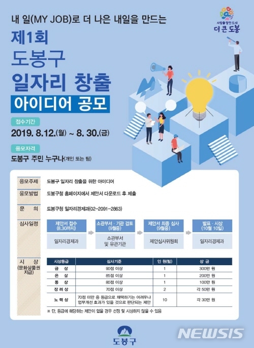 【서울=뉴시스】제1회 서울 도봉구 일자리 창출 아이디어 공모전 개최. 2019.08.19. (사진=도봉구 제공)