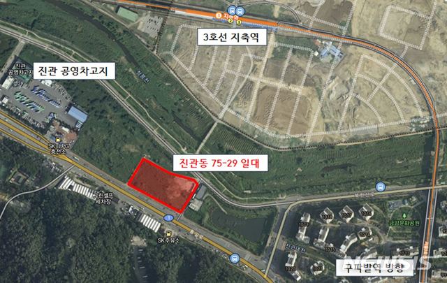 【서울=뉴시스】서울시가 은평구에 빙상장과 인라인롤러경기장을 만든다. 2025년 1월 개장이 목표다. 경기장 건립부지 위치도. 2019.08.21. (위치도=서울시 제공)