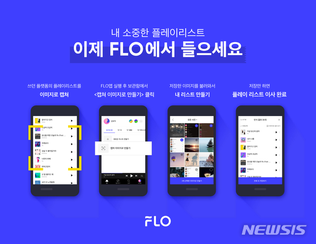 멜론·지니 등 플레이리스트, 캡쳐 이미지로 '플로'서 재생&nbsp; 