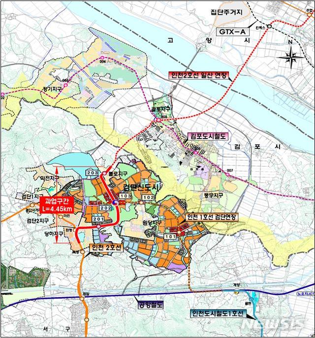 【인천=뉴시스】함산환 기자=인천2호선 검단연장. (사진은 인천시 제공)